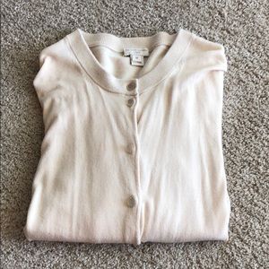 J crew beige cardigan